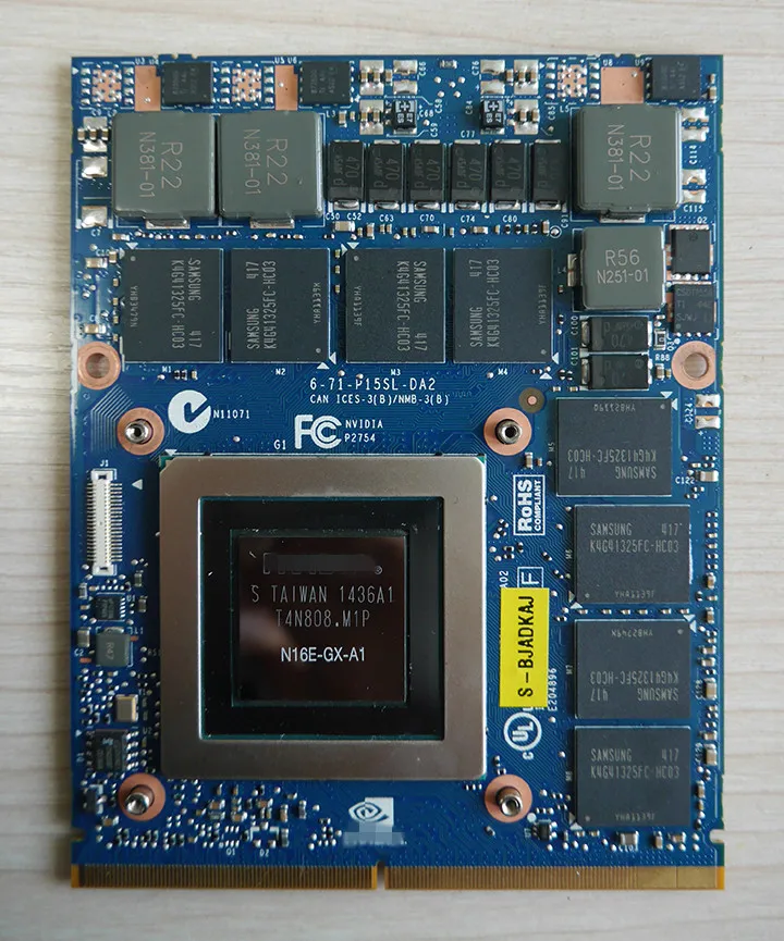 

GTX980M GTX 980M Graphics GPU Card N16E-GX-A1 8GB GDDR5 For A l i e n w a r e C l e v o GTX980 Video Card GPU Replacement