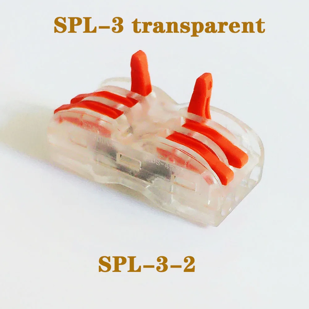 SPL-3-TRANSPARENT Провод разъем соединительного кабеля водонепроницаемый разъем для клемм проводов блок разъем PCT-212 PCT-213 терминал Wago - Цвет: SPL-3-TRANSPARENT
