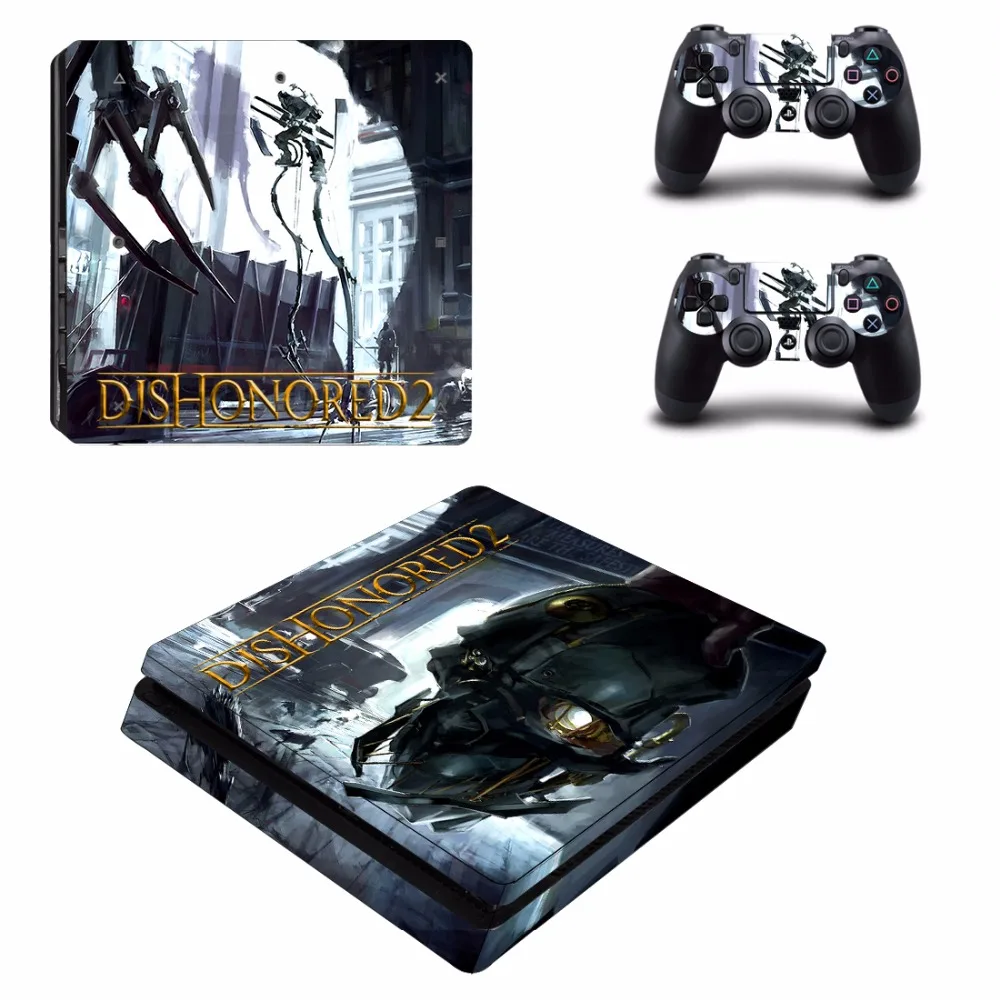 

Game Dishonored 2 PS4 Slim Skin Sticker For Sony PlayStation 4 Console and 2 Controllers PS4 Slim Skin Sticker Decal Vinyl