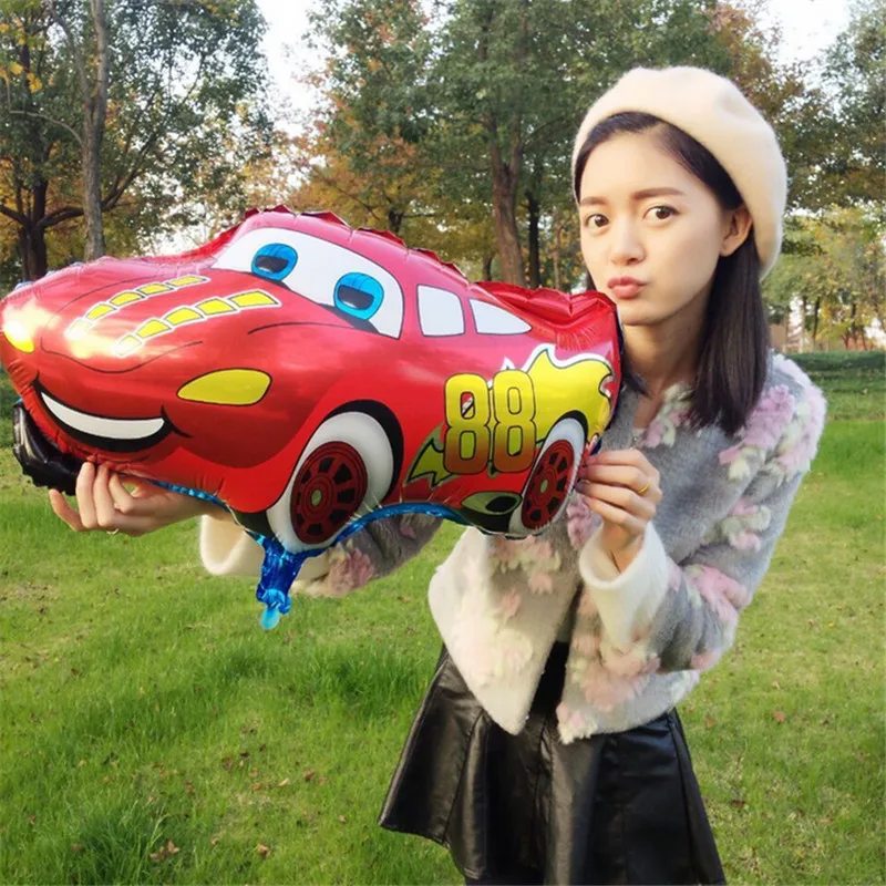 Воздушный шар из фольги в мультяшном автомобиле большой размер 66 х49 см надувные