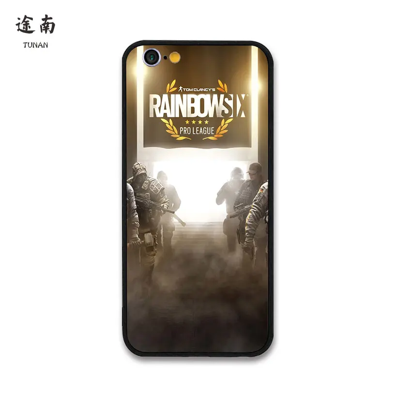 Cool rainbow six siege gema Coque Funda For Iphone 6 7 8 Plus Cute Movie Cover Case X Phone fashion Bumper Cases | Мобильные