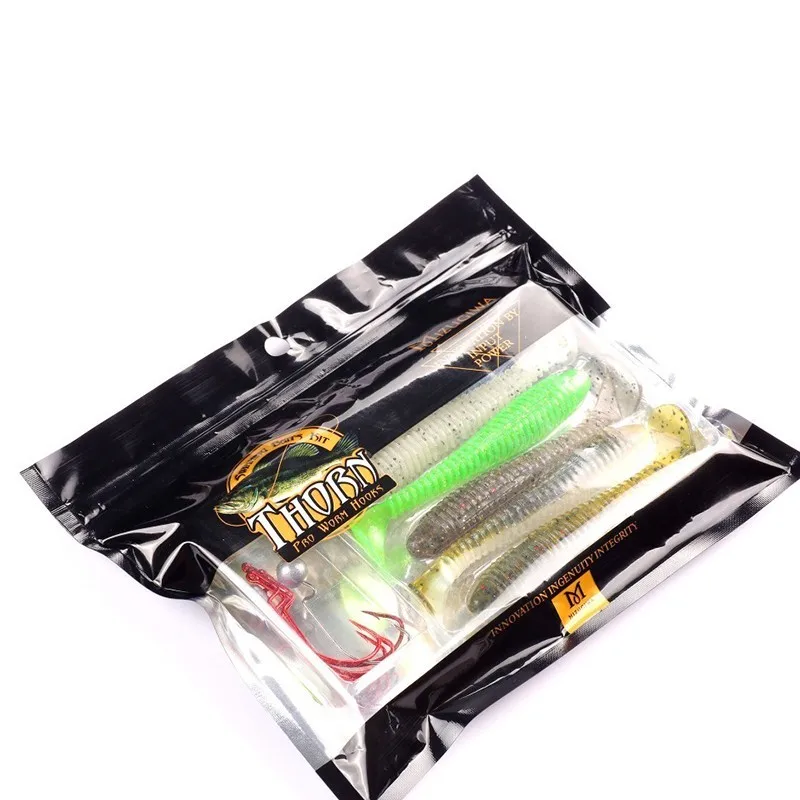 Mizugiwa Drop Shot 45 Kit вкл мягкий шэд хвост гольян приманка крючок вес оснастки Вертлюги крючки для Червяков джигхеад крюк бас плавающие приманки