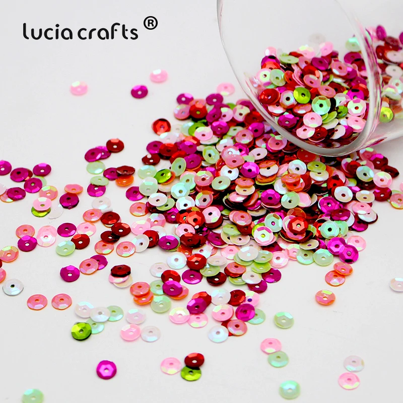 Lucia Crafts 20 г/лот 5 мм пайетки россыпью для шитья своими руками блестки одежды платья