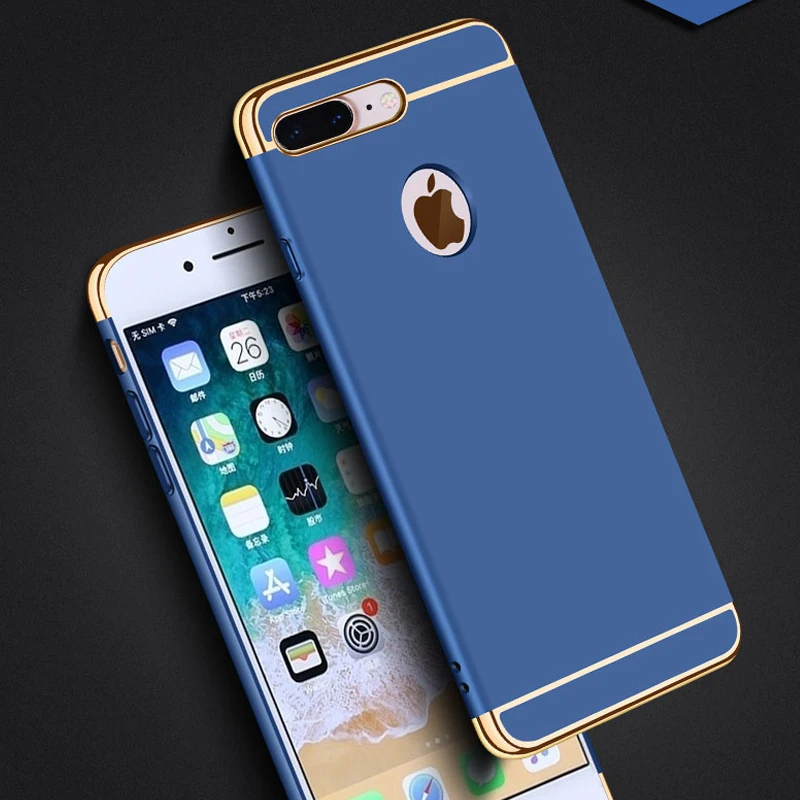 Матовый Жесткий пластиковый Чехол для iPhone 7 8 plus оболочка автомобильный магнитный