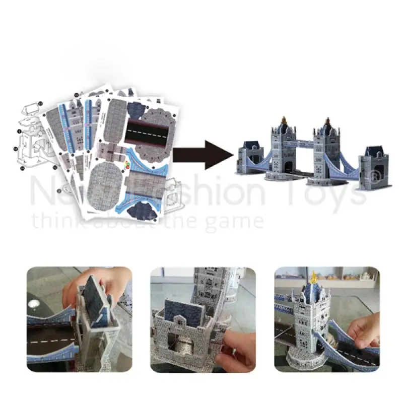 3D Модель Головоломка Образовательные дома Дети Подарок DIY Игрушка картона