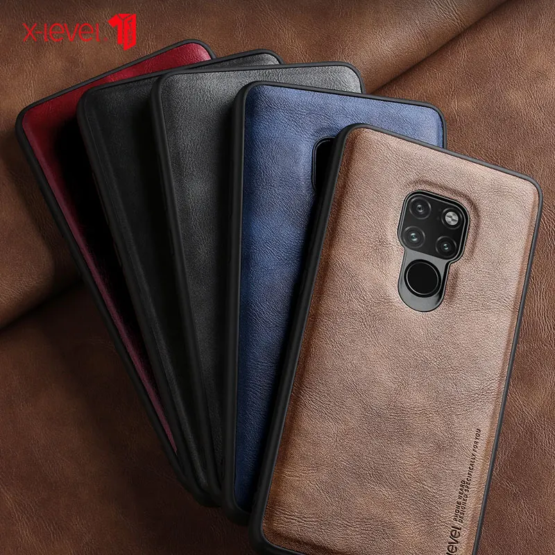 Кожаный чехол X Level для Huawei Mate 20 Pro оригинальный мягкий Силиконовый противоударный