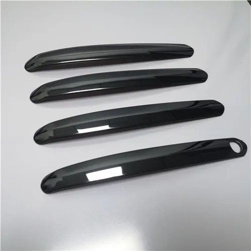 Black Handle 4pcs Для Toyota RAV4 XA50 серебристый или черный титан ручка двери автомобиля и дверная чаша крышка отделка литья аксессуары - Цвет: Black Handle 4pcs
