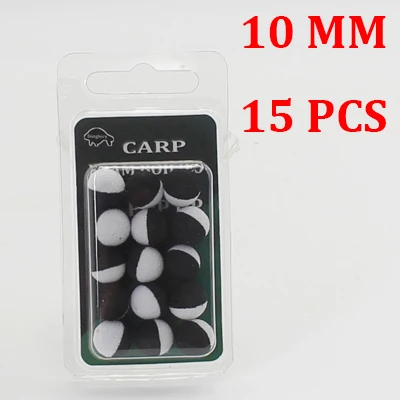 10MM-White N Black 12/15 шт. Карп Рыбалка бойлов приманки Twin Цвет пены Pop Up бойлов метод подачи для подачи рыболовного крючка Карп волос Zig Rig - Цвет: 10MM-White N Black