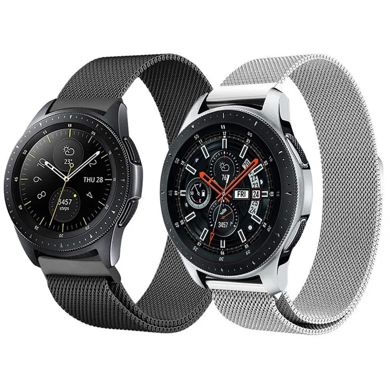 20 мм 22 мм ремешок из нержавеющей стали для samsung Galaxy watch 42 мм ремешок для часов Миланская петля ремешок для Galaxy Watch 46 мм/gear S3
