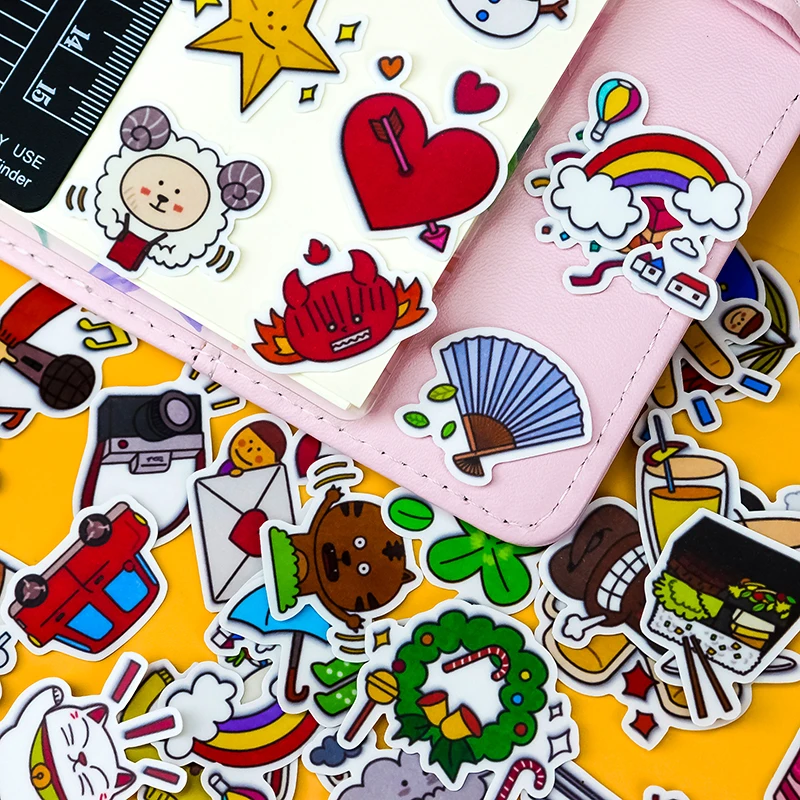 39 шт. детские наклейки акварельные листья | Канцтовары для офиса и дома