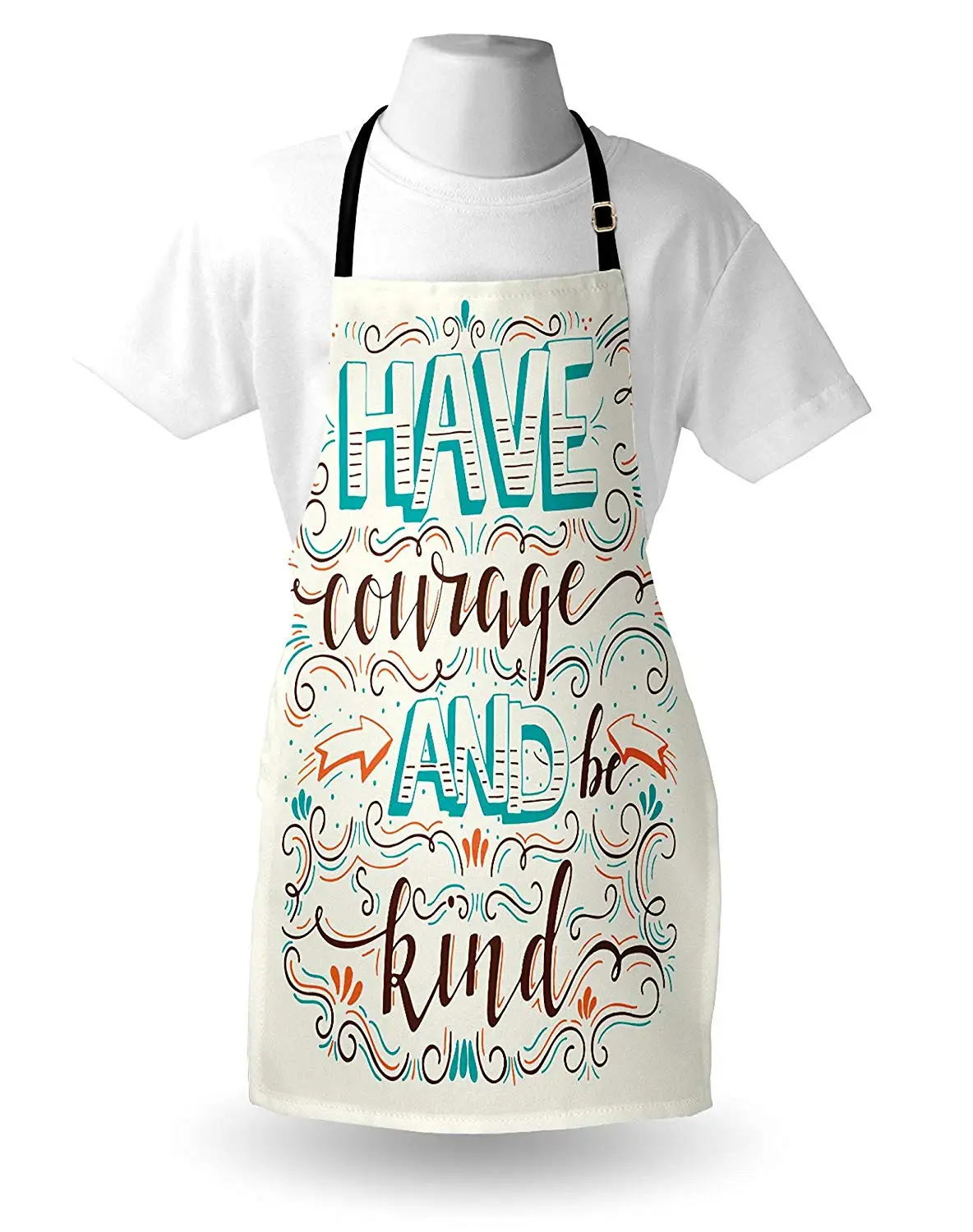 Be Kind Brave фартук с орнаментом имеет смелость и добросердечное сообщение со