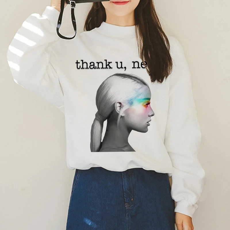 Новинка модные женские толстовки Ariana Grande с надписью Thank You в стиле Харадзюку