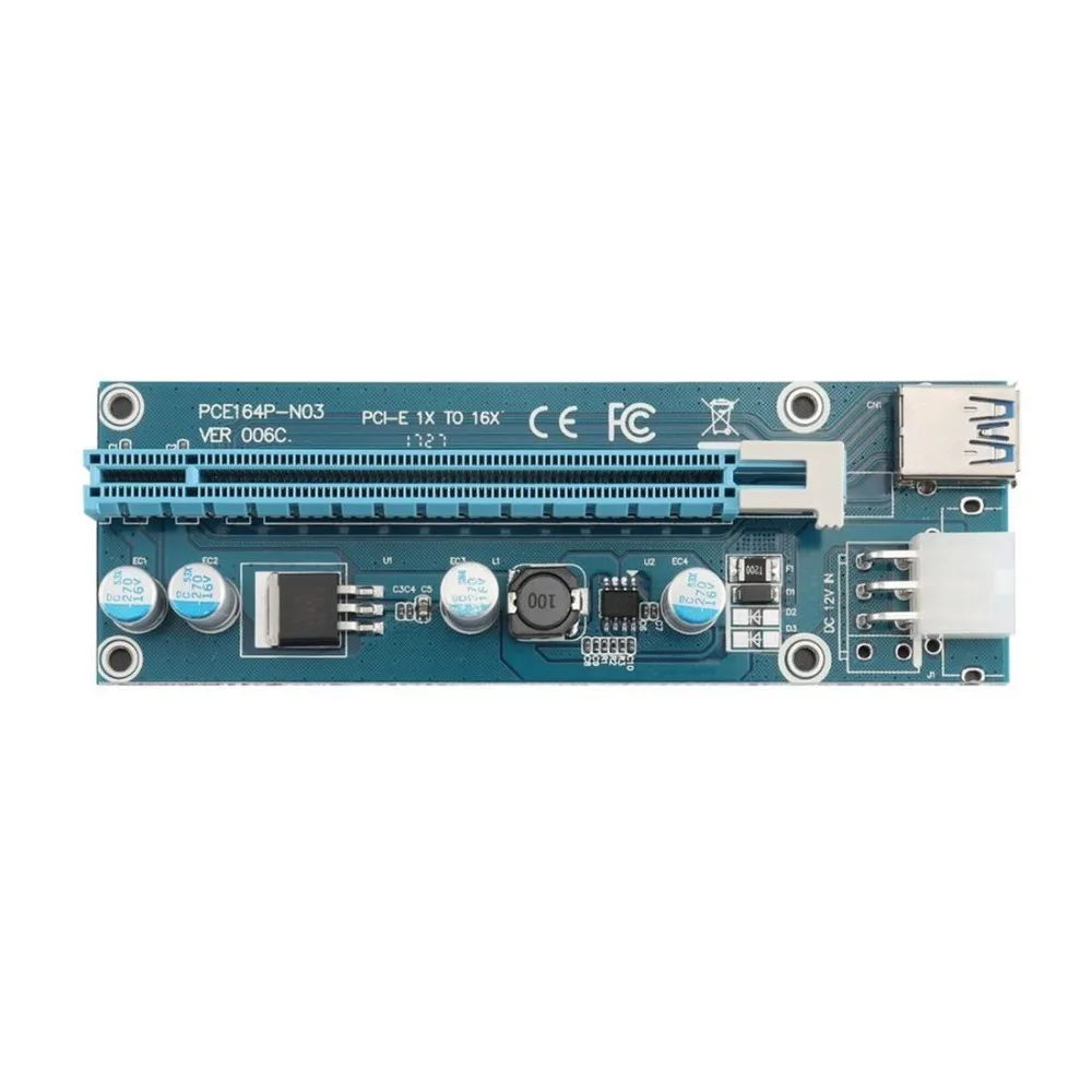 6PIN интерфейс питания PCI E удлинитель 1X до 16X Riser Card кабель|Комплекты умного дома| |