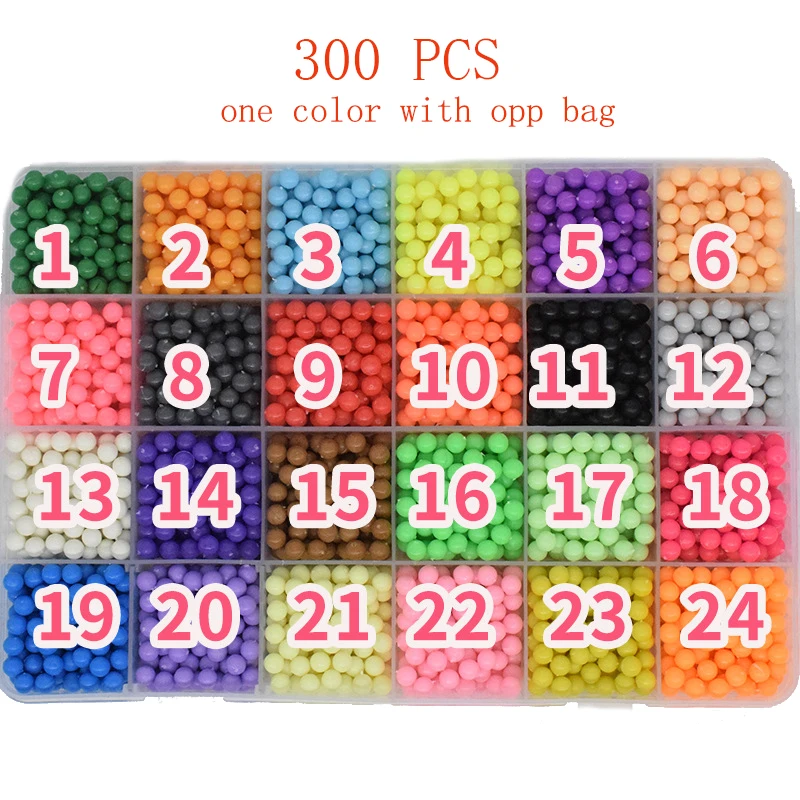 300 шт. Pegboard водные бусины Diy игрушки для детей набор шариков Хама предохранитель головоломки образовательные головоломки для малышей Девочка Мальчик Beadbond игрушка