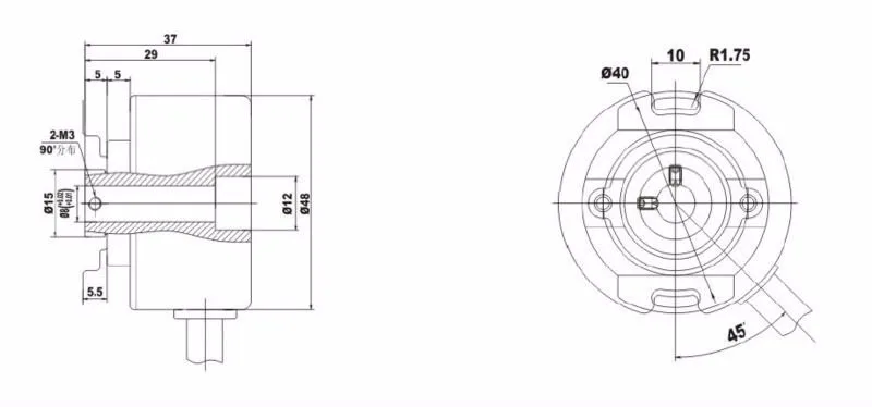 Цифровой GSM48 серии TAMAGAWA Серводвигатель P8 OIH48-2500P8-L6-5V TS5214N8566