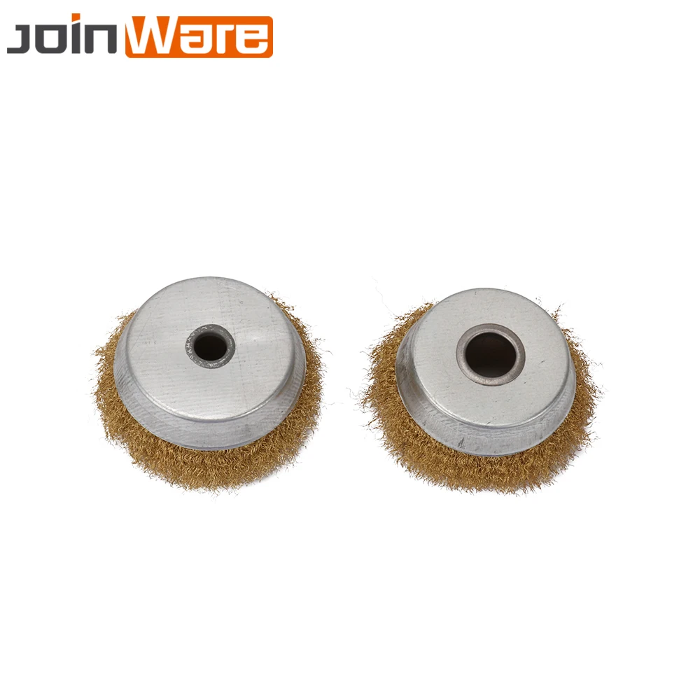 Латунная круглая ОБЖИМНАЯ щетка для проволочного колеса 3 дюйма 80 мм 2 шт.