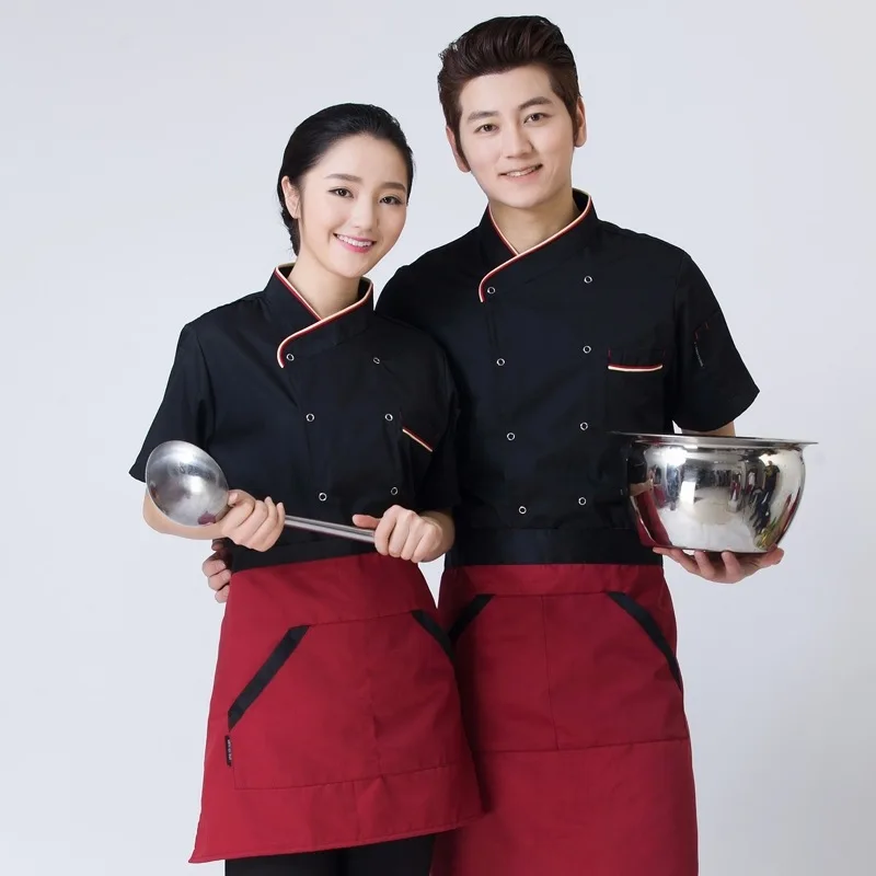 Fashionable Unisex Chef Jacket Breathable Fabrics Top Hotel Bakers Kitchen Long Sleeve Work Clothes Plus Size B-5931 | Тематическая