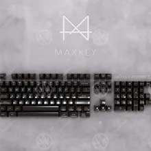 MAXKEY Black SA Double shot ABS игровая клавиатура с 127 клавишами для