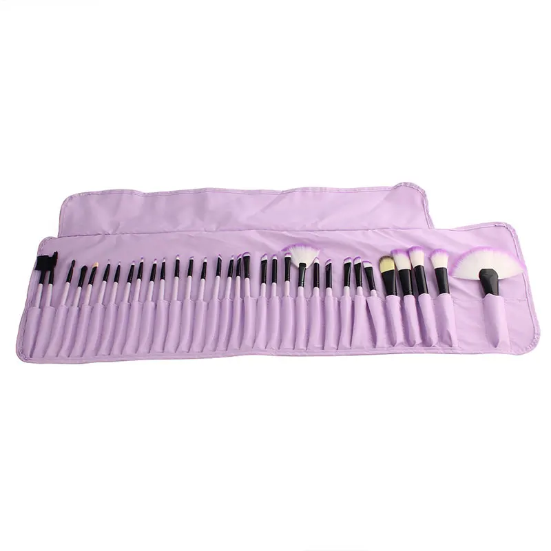 32pcs Purple Vanderlife профессиональный 22/24/32 шт. кисти для макияжа Тени для век кисть для губ с сумочкой синтетические волосы кисти для макияжа бровей - Handle Color: 32pcs Purple