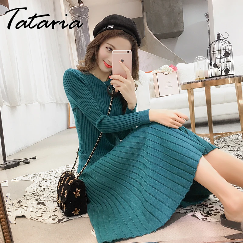 Женское трикотажное платье футляр Tataria однотонное длинное макси с длинным
