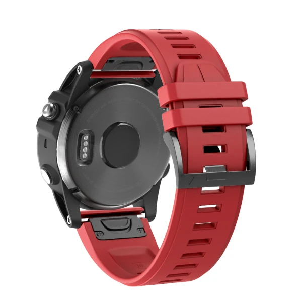 Красный Быстроразъемный силиконовый ремешок для Garmin Forerunner 935/945 Fenix 5/5 plus/Approach S60/instinct/MARQ - Цвет ремешка: Красный
