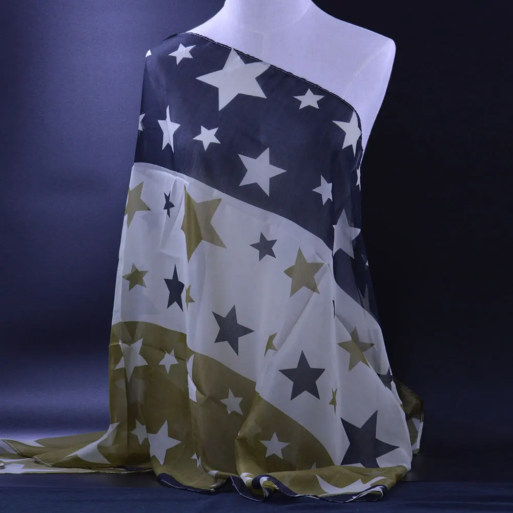 Шарф SOKUXILE с принтом блестящих звезд 2018|scarf snood|star print scarfprinted scarf |