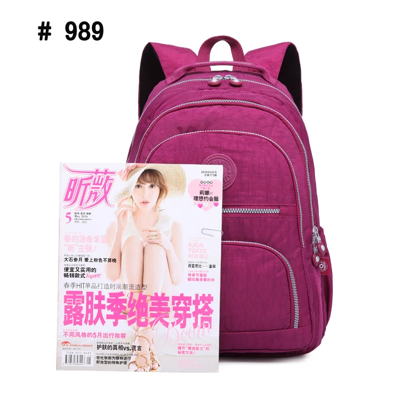 Школьный рюкзак для девочек-подростков Mochila Feminina, женские рюкзаки, нейлоновый водонепроницаемый повседневный рюкзак для ноутбука, женский рюкзак