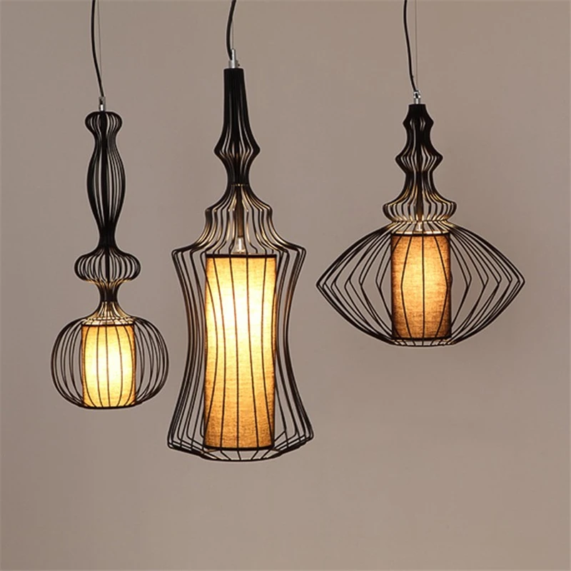 Черный/белый 4 шт./компл. металлический Лофт современные подвесные светильники