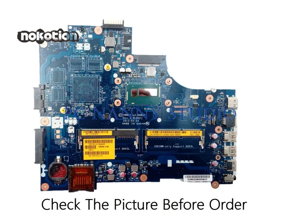 Материнская плата PCNANNY 0D28MX VBW01 для ноутбука Inspiron 15R 5537 3537 протестированная