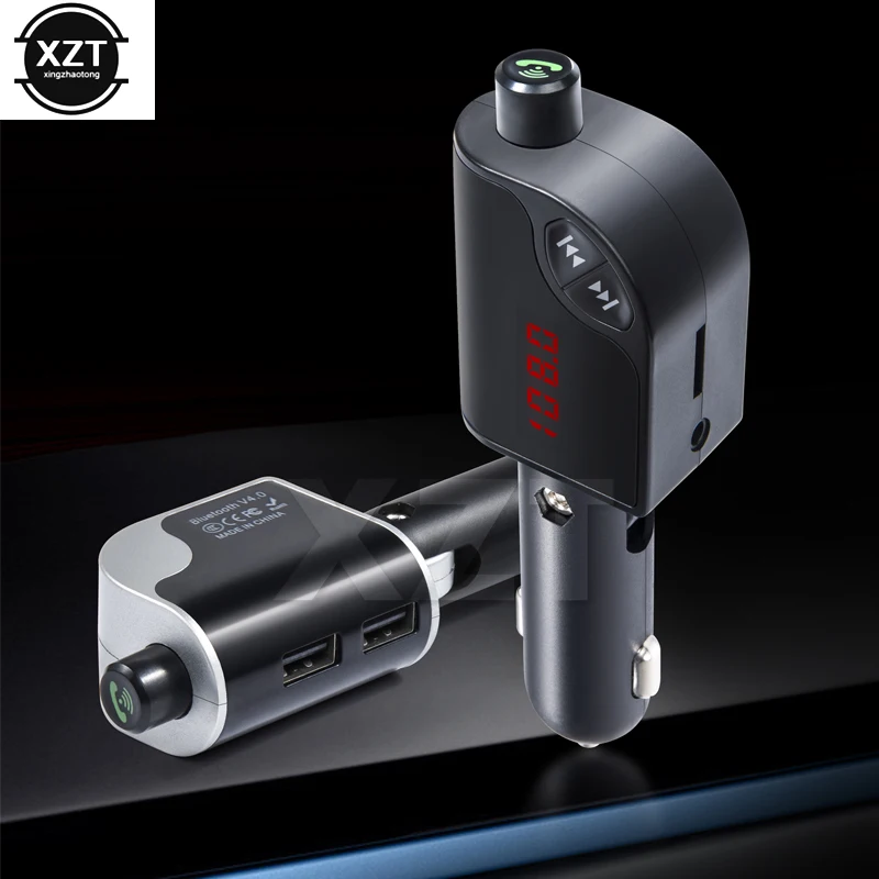 1 шт. автомобильное беспроводное зарядное устройство с FM радио 2 USB порта|usb kit|usb