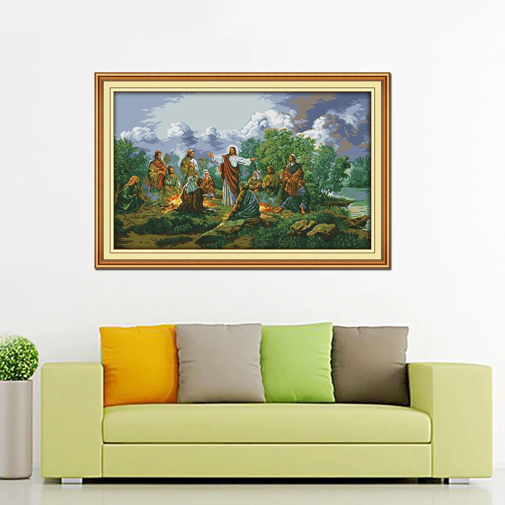 Набор для вышивки крестом Иисус и его ученики 14CT китайская хлопковая вышивка