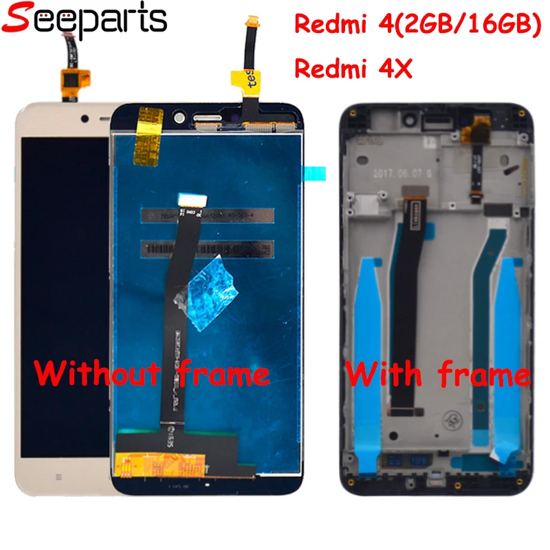ЖК дисплей для Xiaomi Redmi 4X с сенсорным экраном и дигитайзером в сборе рамкой