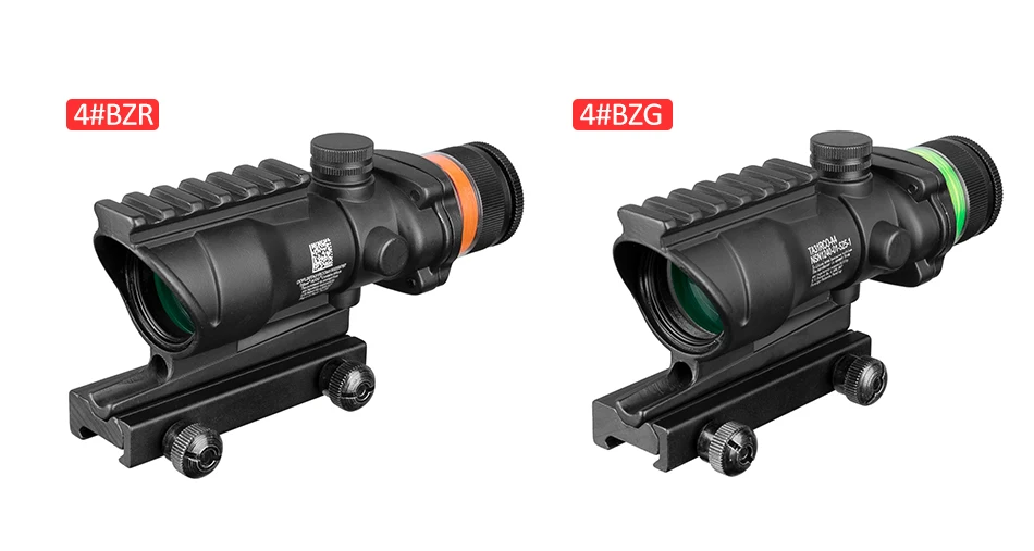 Охотничий Прицел ACOG 4X32 Rail оптика Красная Зеленая точка крест освещение стекло травленая сетка тактический оптический прицел