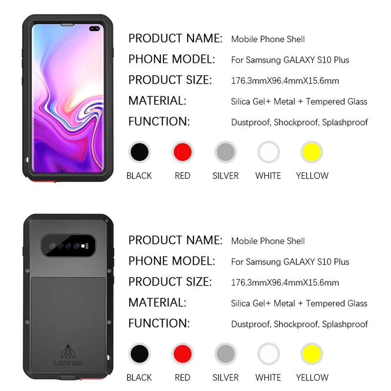 Открытый спортивный ударопрочный защитный чехол для Samsung Galaxy S10 Plus S10E 5G 360 полный E
