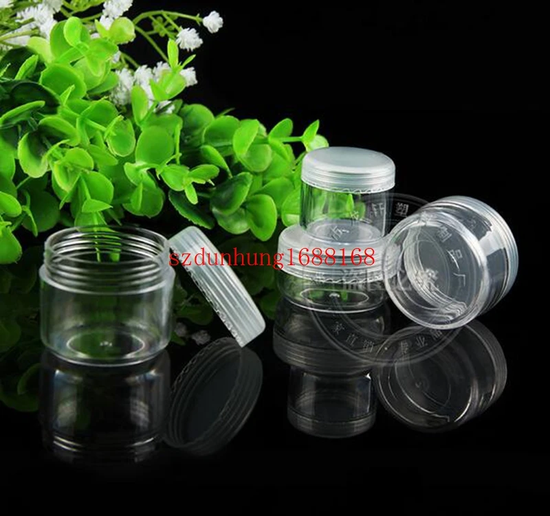 

Free Shipping 2000pcs 5g jar empty black/white/clear cream jar 5ml plastic jar loose powder jar lip blam jar