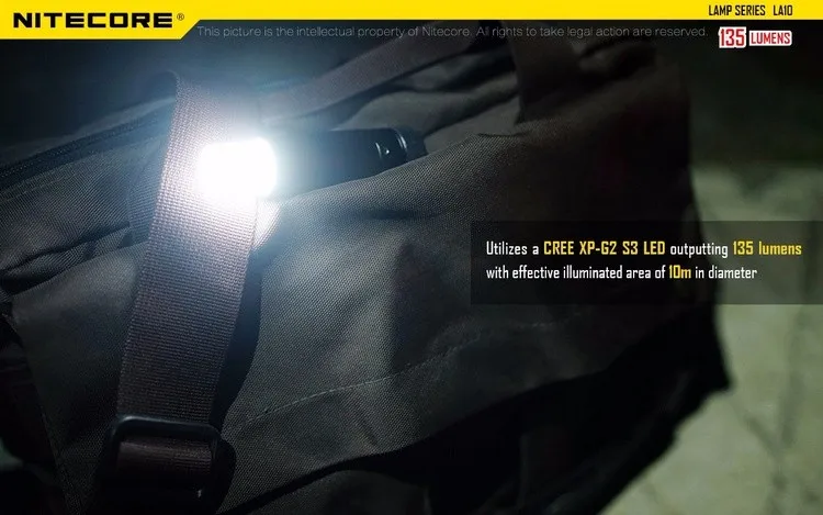 NITECORE LA10 135LMs LA10 CRI 75LMs мини EDC Nichia CREE XP-G2 S3 светодиодный фонарик AA для чтения, уличный фонарь для кемпинга