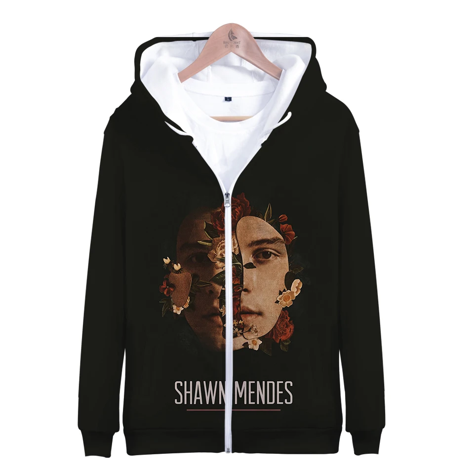 Дропшиппинг 3D Shawn Mendes крутые толстовки на молнии с принтом повседневные женские и