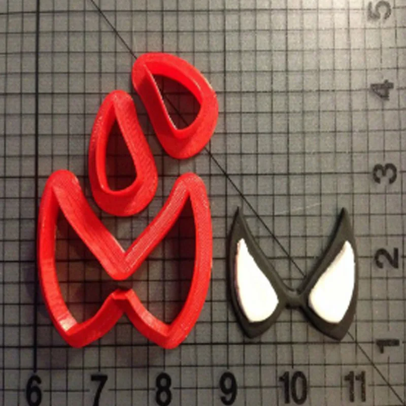 Film Super Hero Spiderman Face Eyes Spider Web Cookie Cutter Set Made 3D Printed Fondant Cupcake Top Cake Decorating Tool | Дом и сад