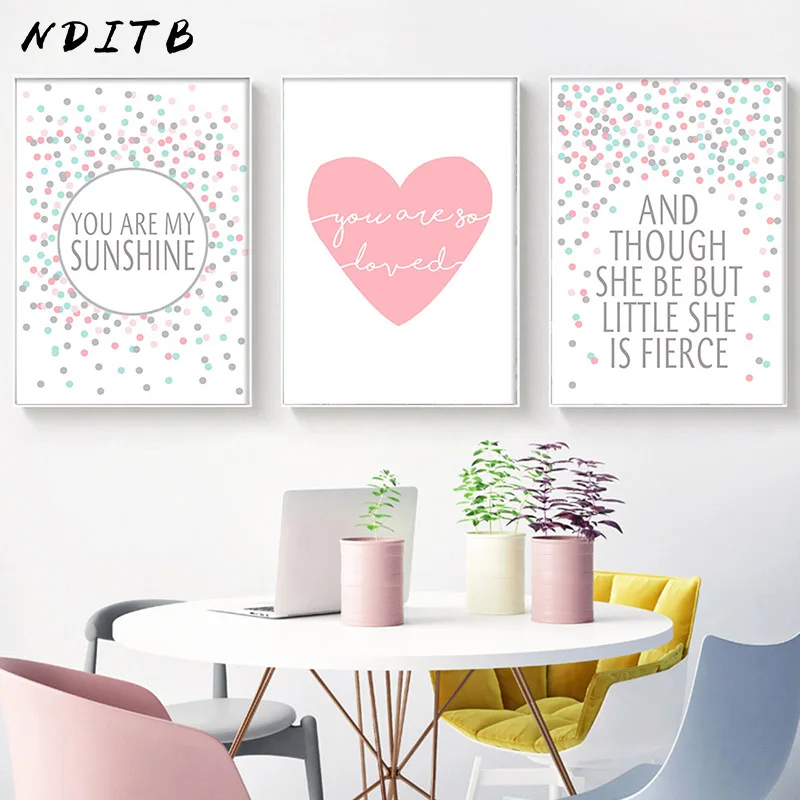 Настенная картина в виде РОЗОВОГО СЕРДЦА горошек|wall pictures|minimalist paintingscanvas art |
