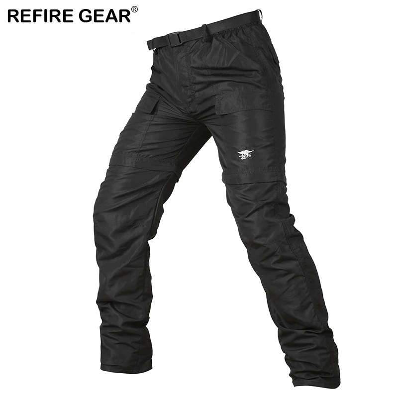 Мужские камуфляжные брюки Refire Gear летние быстросохнущие со съемной застежкой