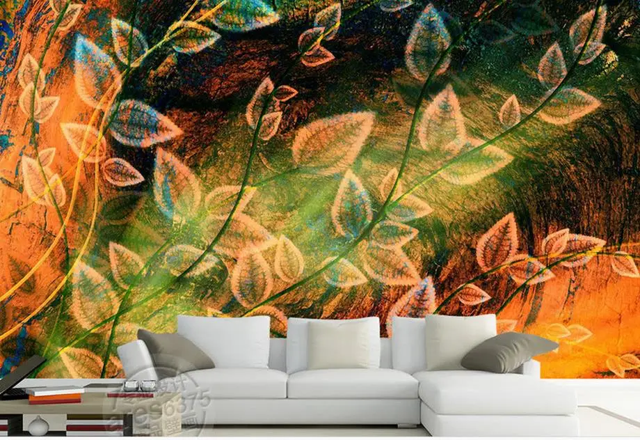 Фотообои на заказ абстрактная 3D-картина маслом в гостиную Защитная пленка для