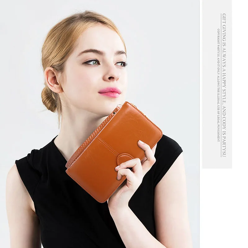 Для женщин длинные кошельки доллар цена Леди искусственная кожа кошелек женский