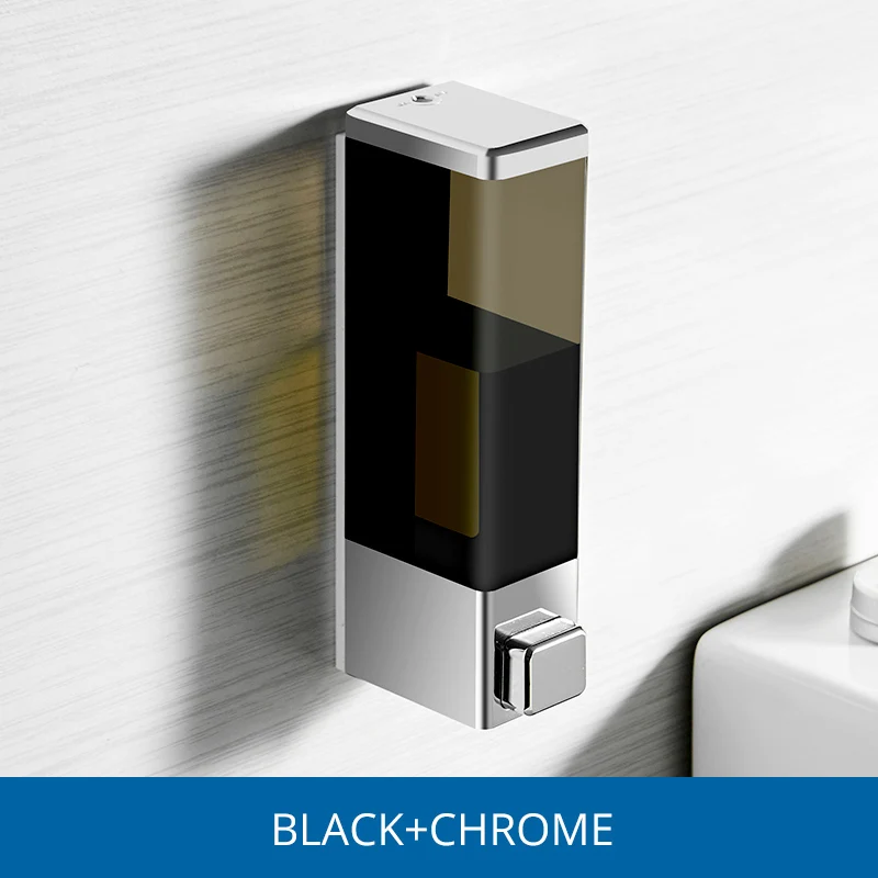 Single Black Chrome Fapully дозатор жидкого мыла 250 двойной настенный черный хром квадратный аксессуары для ванной комнаты оборудование удобство современный P144 - Цвет: Single Black Chrome