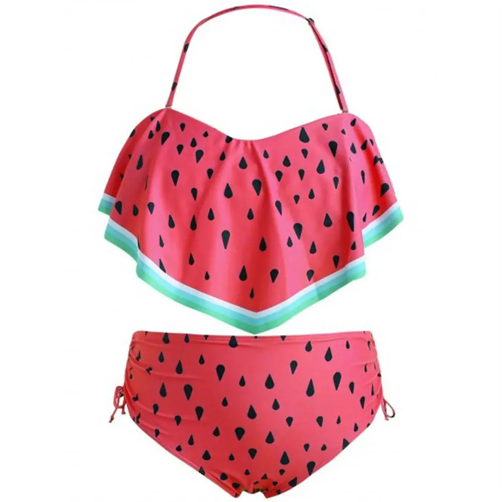 Женский купальник большого размера пляжный Раздельный консервативный с