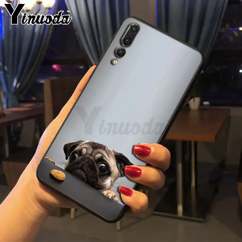Yinuoda милый мопса телефон аксессуары чехол для Huawei P20pro mate10lite p9 p10plus honor 8x 7A nova3i mate20lite