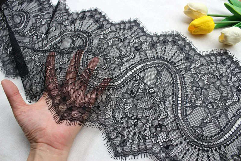 Мягкая Белая нейлоновая кружевная ткань для ресниц декоративная отделка сделай