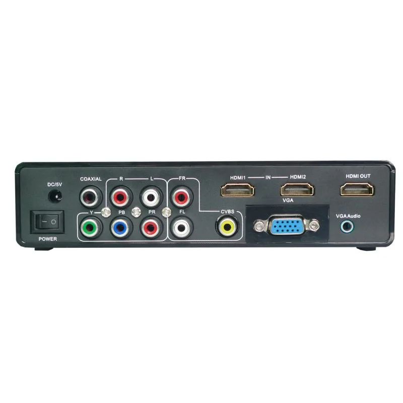 Все в одном HDMI VGA AV CVBS YPbPr USB медиаконвертер медиацентр адаптер для DVD плеера