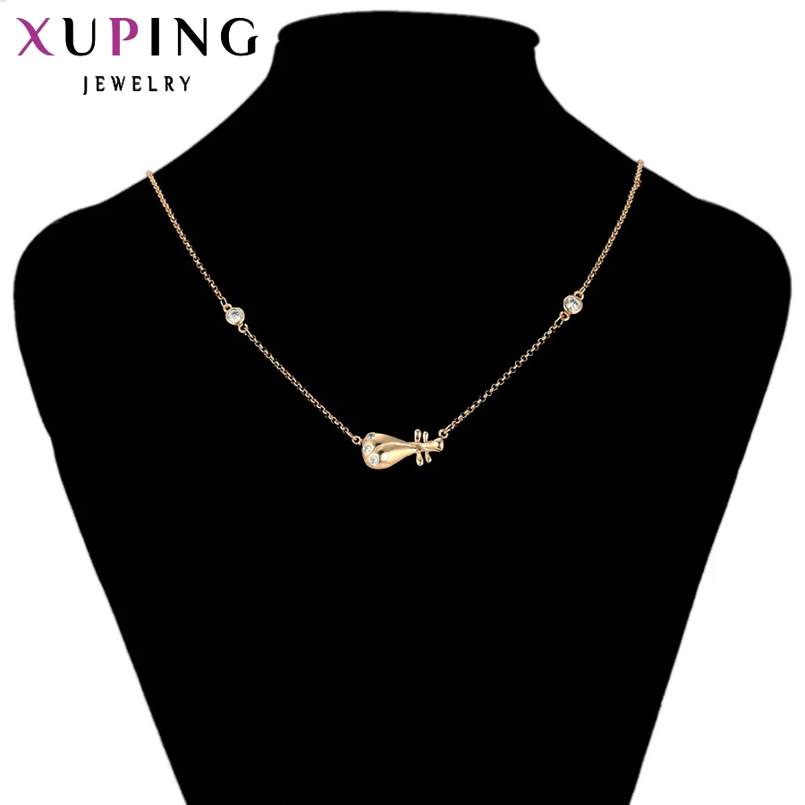 Xuping модное ожерелье новый дизайн большое длинное позолоченное женское мужское