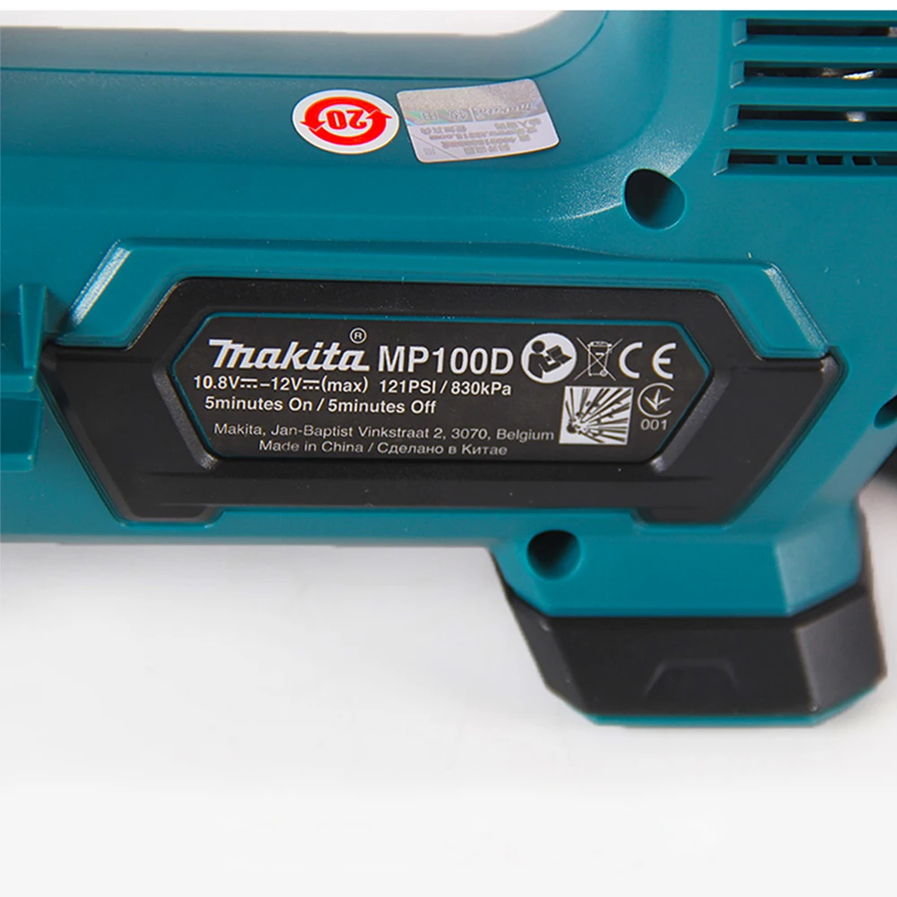 Япония Makita MP100DZ перезаряжаемый воздушный насос литиевая батарея воздушный компрессор насос для автомобильных покрышек 12 В CXT 121PSI 830KPa 65 мм трубчатый насос