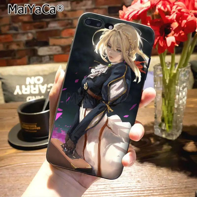 MaiYaCa Violet Evergarden Аниме Цветной рисунок аксессуары для телефонов Чехол для Apple iPhone 8 7 6 6S Plus X 5 5S SE 5C Чехол - Цвет: 7